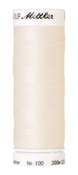 Preview: Mettler Seralon Nähfaden 200 m, Polyester, Farbnummer 1000
