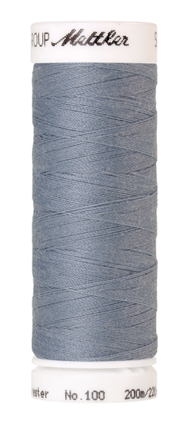Mettler Seralon 0042 Ash Blue 200 m Nähfaden aus 100 % Polyester auf Spule für Nähmaschine und Handnähen, universell für alle Stoffarten geeignet
