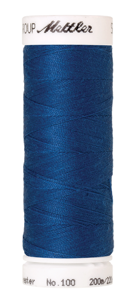 Mettler Seralon 0024 Colonial Blue 200 m Nähfaden aus 100 % Polyester auf Spule für Nähmaschine und Handnähen, universell für alle Stoffarten geeignet