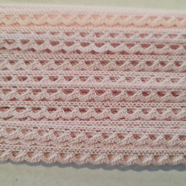 Preview: Klöppelspitze 9mm - Rosa