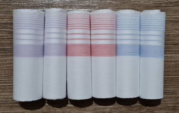 Preview: Damenstofftaschentuch 6er Set in Dose,auf Wunsch personalisiert