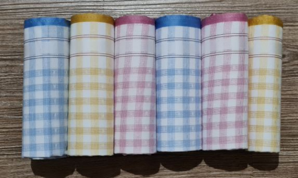 Preview: Damenstofftaschentuch 6er Set,auf Wunsch personalisiert