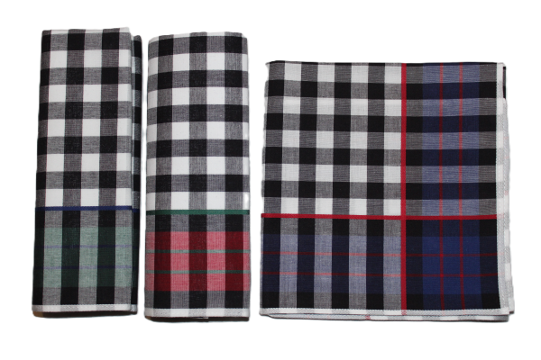 Karierte Herrenstofftaschentücher William im 3er Set aus Baumwolle, 45 x 45 cm, OEKO-TEX® Standard 100