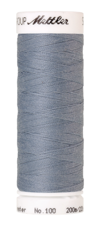 Mettler Seralon 0042 Ash Blue 200 m Nähfaden aus 100 % Polyester auf Spule für Nähmaschine und Handnähen, universell für alle Stoffarten geeignet