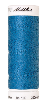 Mettler Seralon 022 Wave Blue Nähfaden 200 m aus 100 Prozent Polyester für Nähmaschine und Handnähen